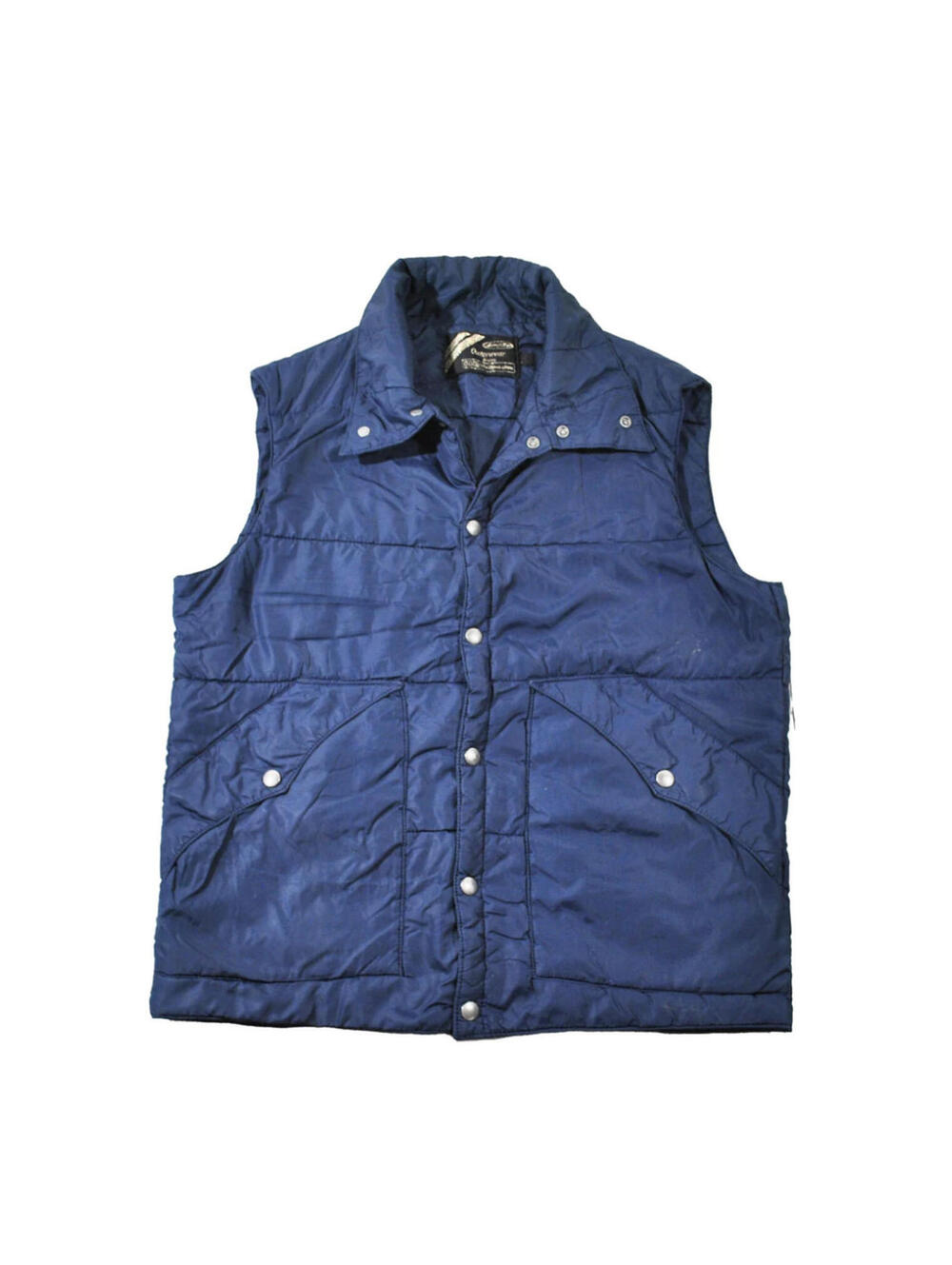 Vintage Sears 80s Outdoor Winter Blue Zip Vest Size Medium